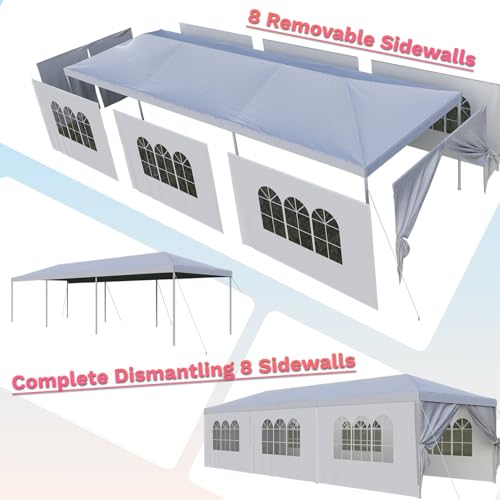 10'x30' Waterproof Party Tent Canopy with Removable Sidewalls W588962